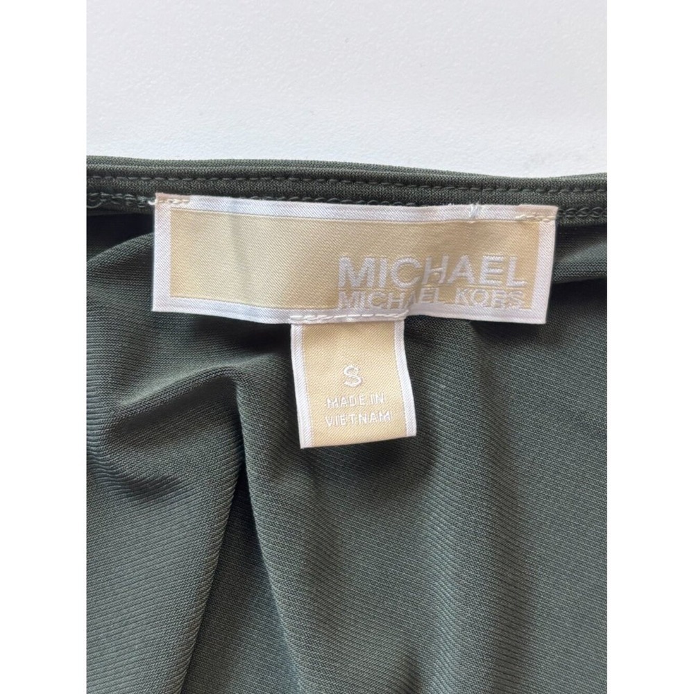 Michael Kors Olive Green Zip Front Sleeveless Shift Dress Size S Consign - Picture 6 of 10
